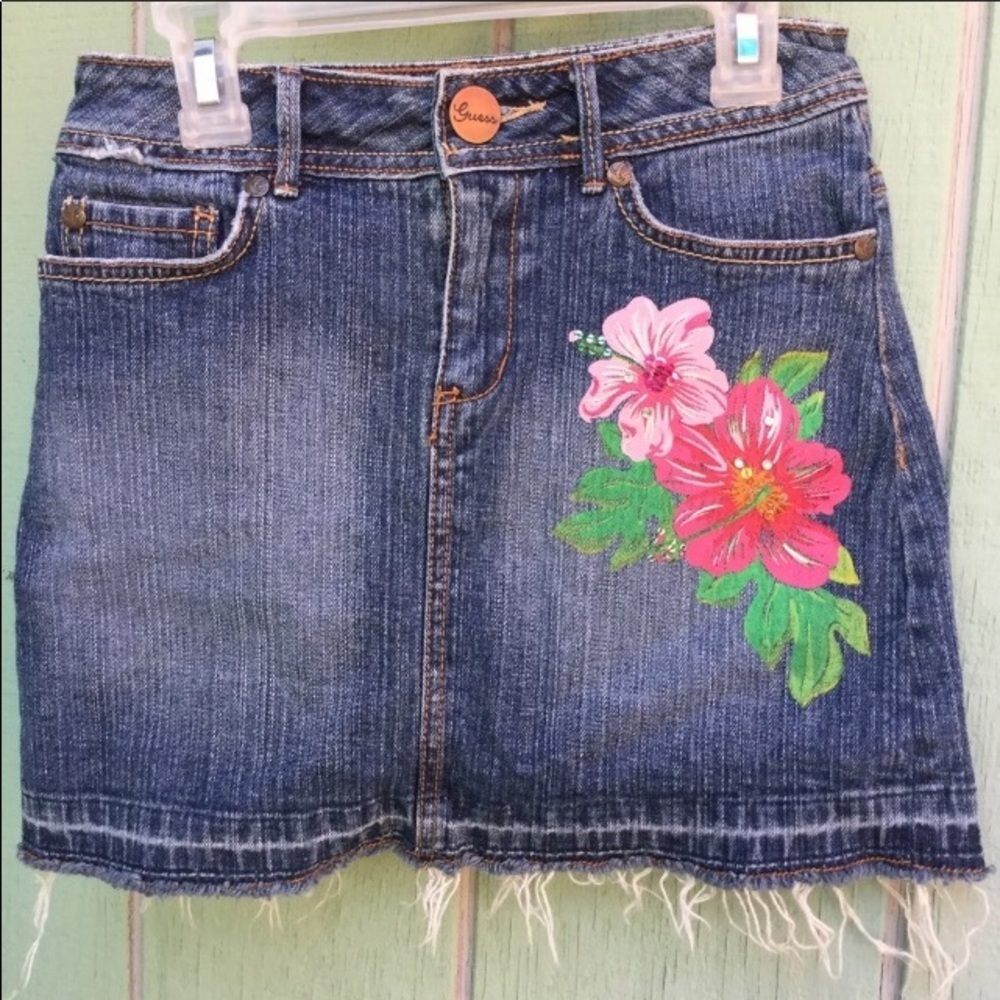 Girls Guess Denim Skirt